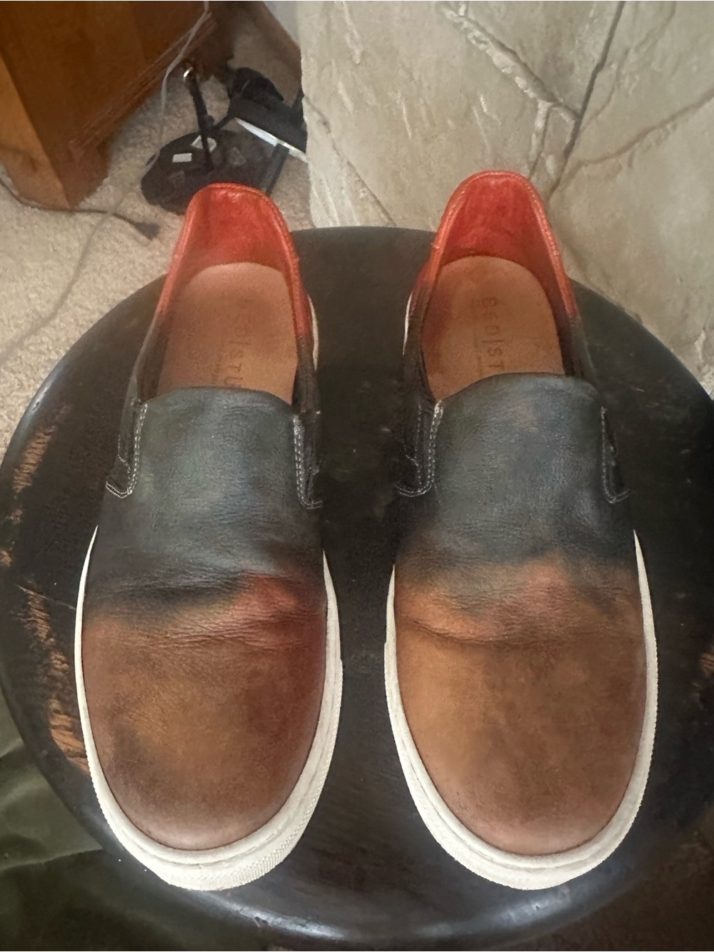 Women’s 7M Bed Stu tri color Hermione leather slip on